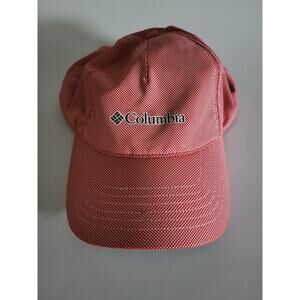 Columbia Unisex Red White Polka Dot Polyester Coolmax Adjustable Cap Hat